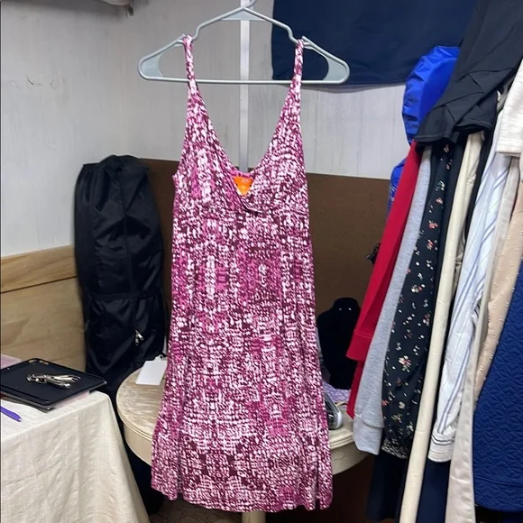 Joe Fresh Pink and White Patterned Dress - Picture 1 of 4